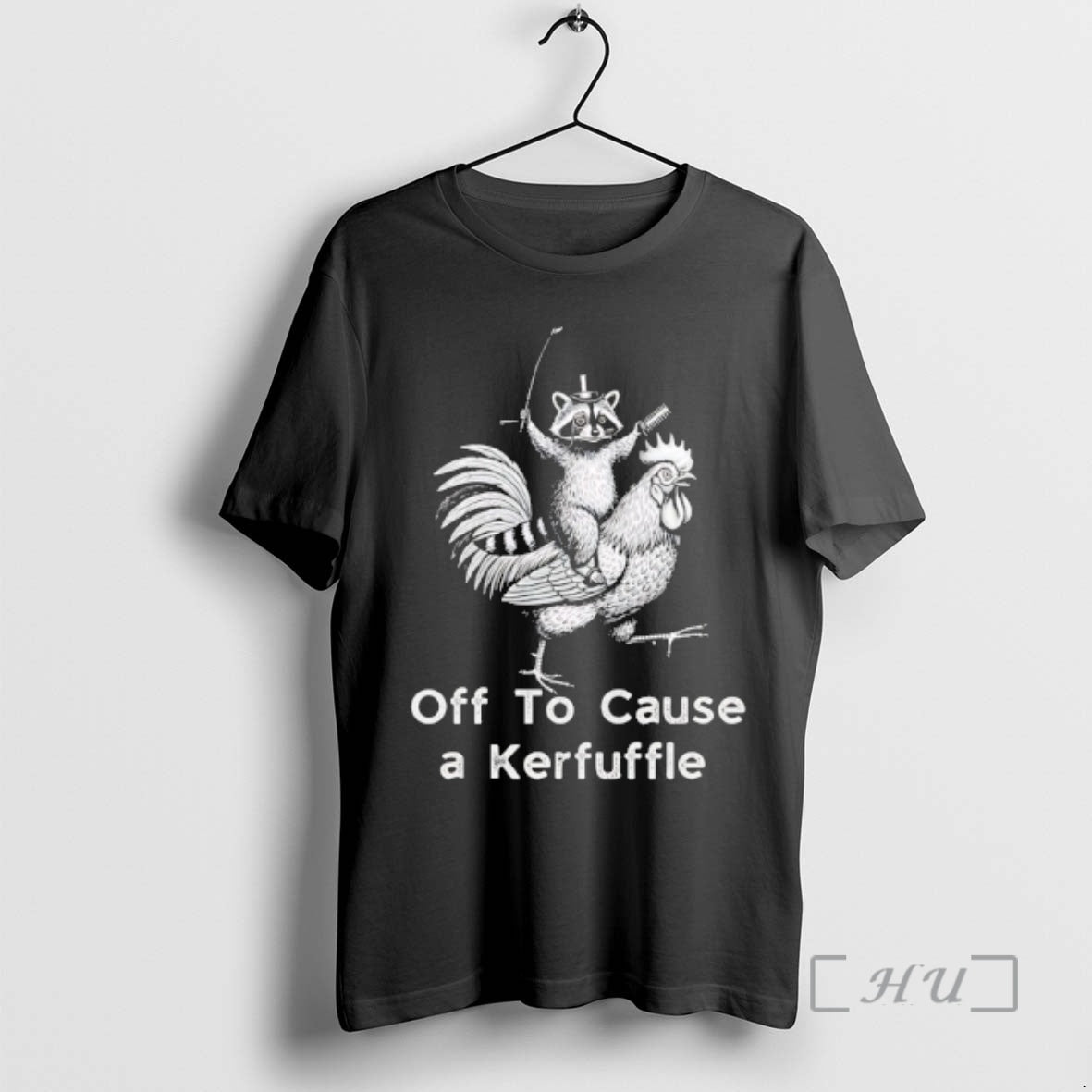 Officials Raccoon Riding Chicken Off To Cause A Kerfuffle T-Shirts, Hoodie, Sweatshirt | RetroVerseTees.com