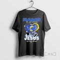 Officials Rams In My Veins Heart Logo Ball Jesus In My Heart Premium T Shirts Hoodie, Sweatshirt | RetroVerseTees.com