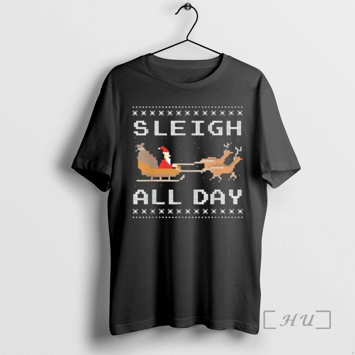 Officials Santa Claus Riding Reindeer Sleigh Slay All Day Ugly Christmas Premium T Shirts Sweater Hoodie, Sweatshirt