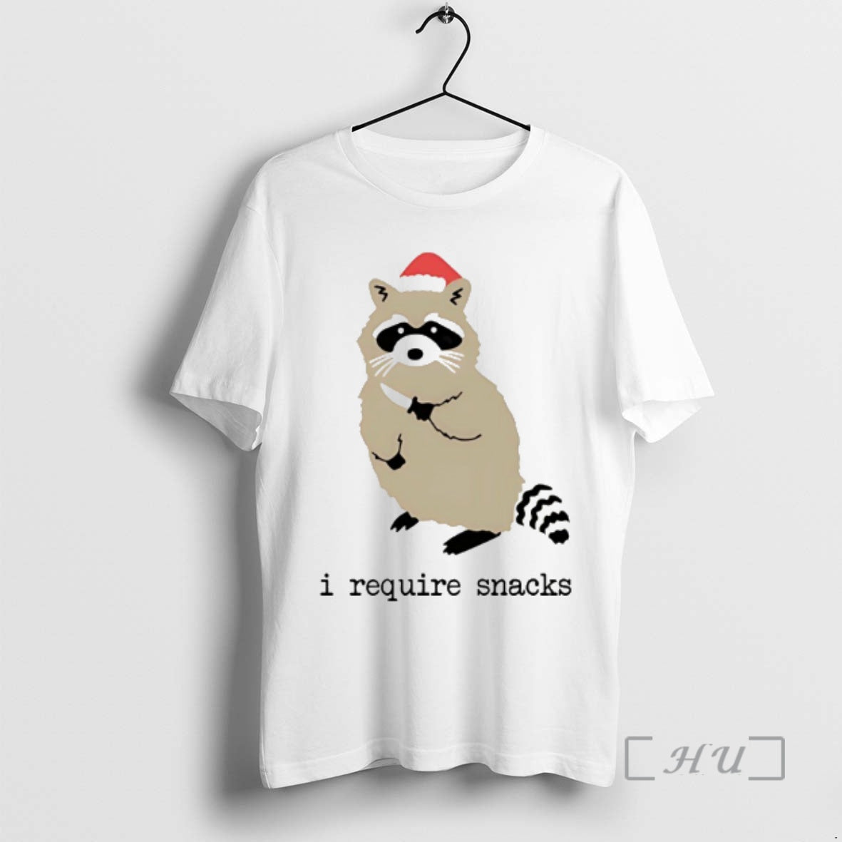 Officials Santa Raccoon I Require Snacks T-Shirts, Hoodie, Sweatshirt | RetroVerseTees.com
