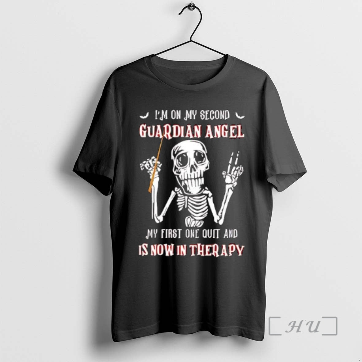 Officials Skeleton Im On My Second Guardian Angel My First One Quit And Is Now T-Shirts, Hoodie, Sweatshirt