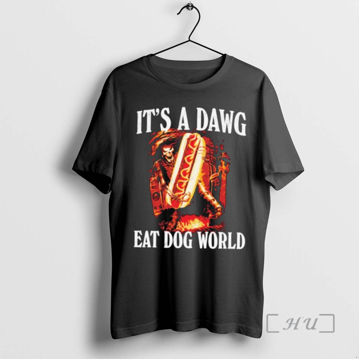 Officials Skeleton Its A Dawg Eat Dog World T-Shirts, Hoodie, Sweatshirt | RetroVerseTees.com