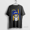 Officials Skull Wearing A Cap Los Angeles Chargers Us Flag T-Shirts, Hoodie, Sweatshirt | RetroVerseTees.com
