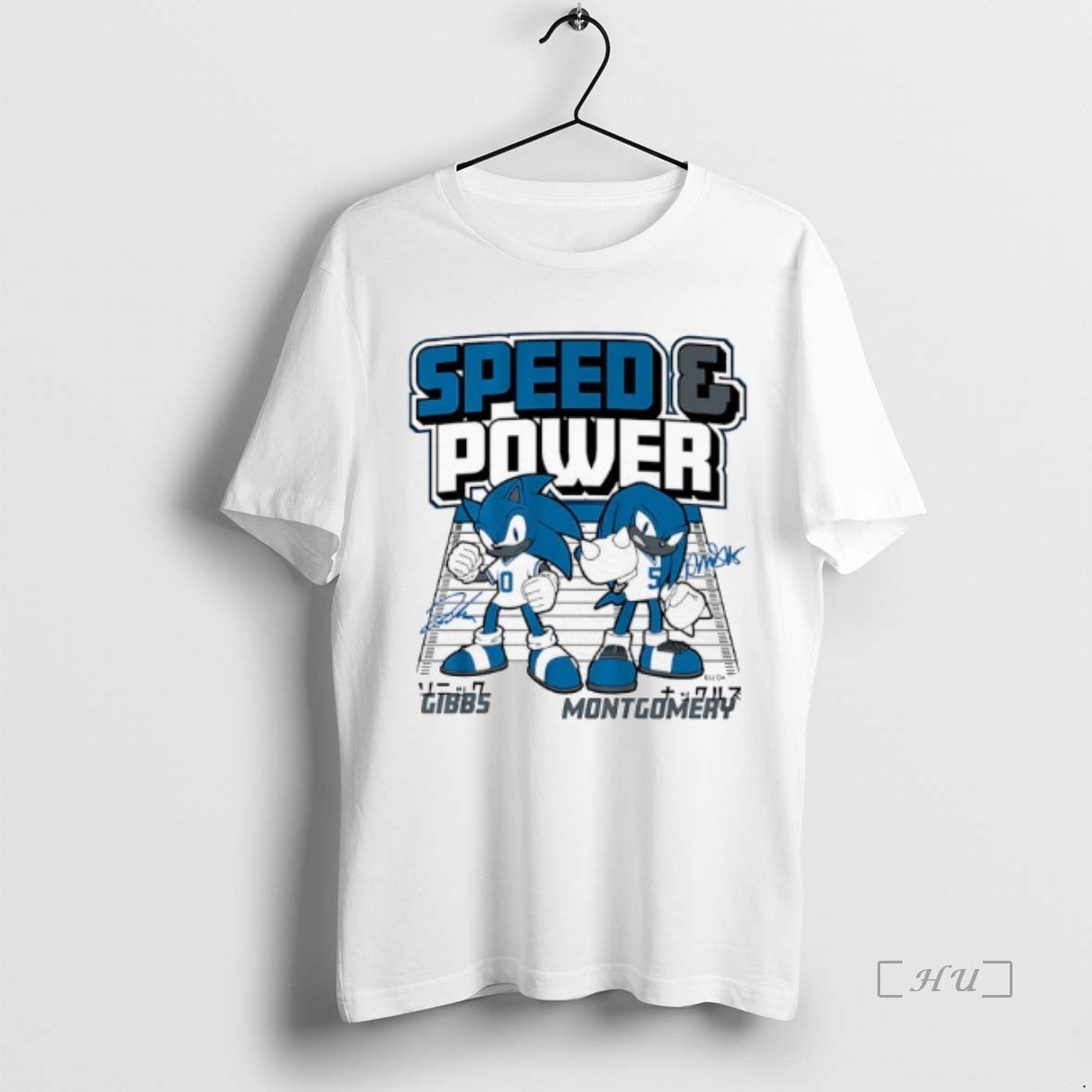 Officials Speed Power Jahmyr Gibbs David Montgomery Hedgehog Knuckles T-Shirts, Hoodie, Sweatshirt | RetroVerseTees.com