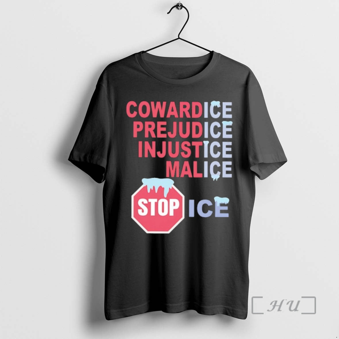 Officials Stop Ice Cowardice Prejudice Injustice Malice T-Shirts, Hoodie, Sweatshirt | RetroVerseTees.com