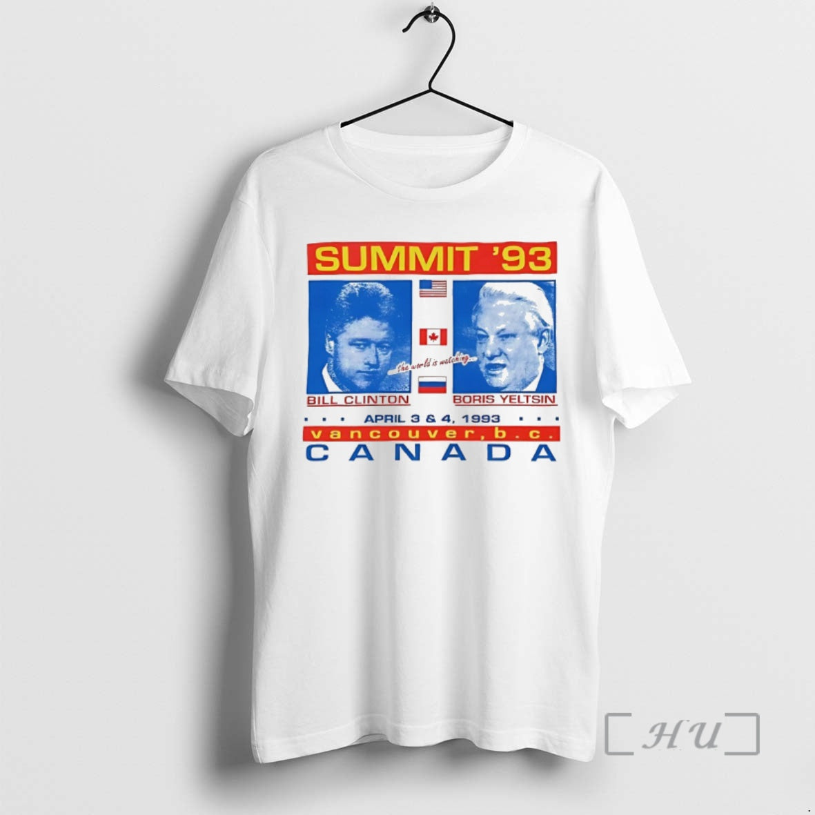 Officials Summit 93 Bill Clinton Vs Boris Yeltsin Canada 1993 T-Shirts, Hoodie, Sweatshirt | RetroVerseTees.com