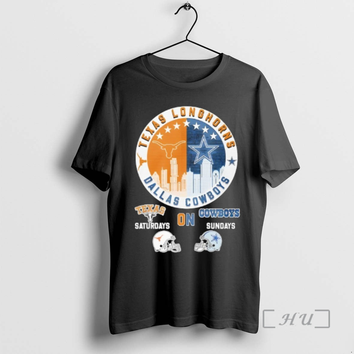 Officials Texas Longhorns On Saturdays And Dallas Cowboys On Sundays Helmet Logo Mashup Premium T-Shirts, Hoodie, Sweatshirt