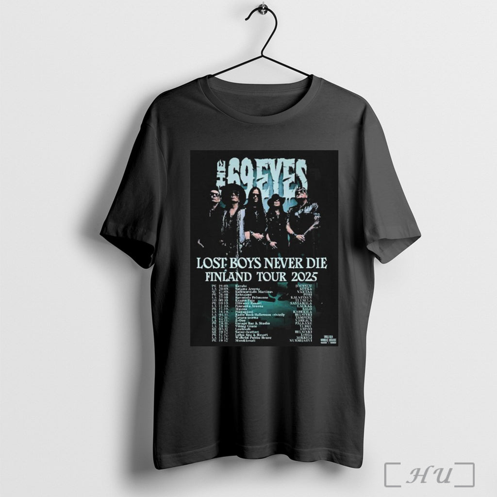 Officials The 69 Eyes Lost Boys Never Die Finland Tour 2025 Dates T Shirt