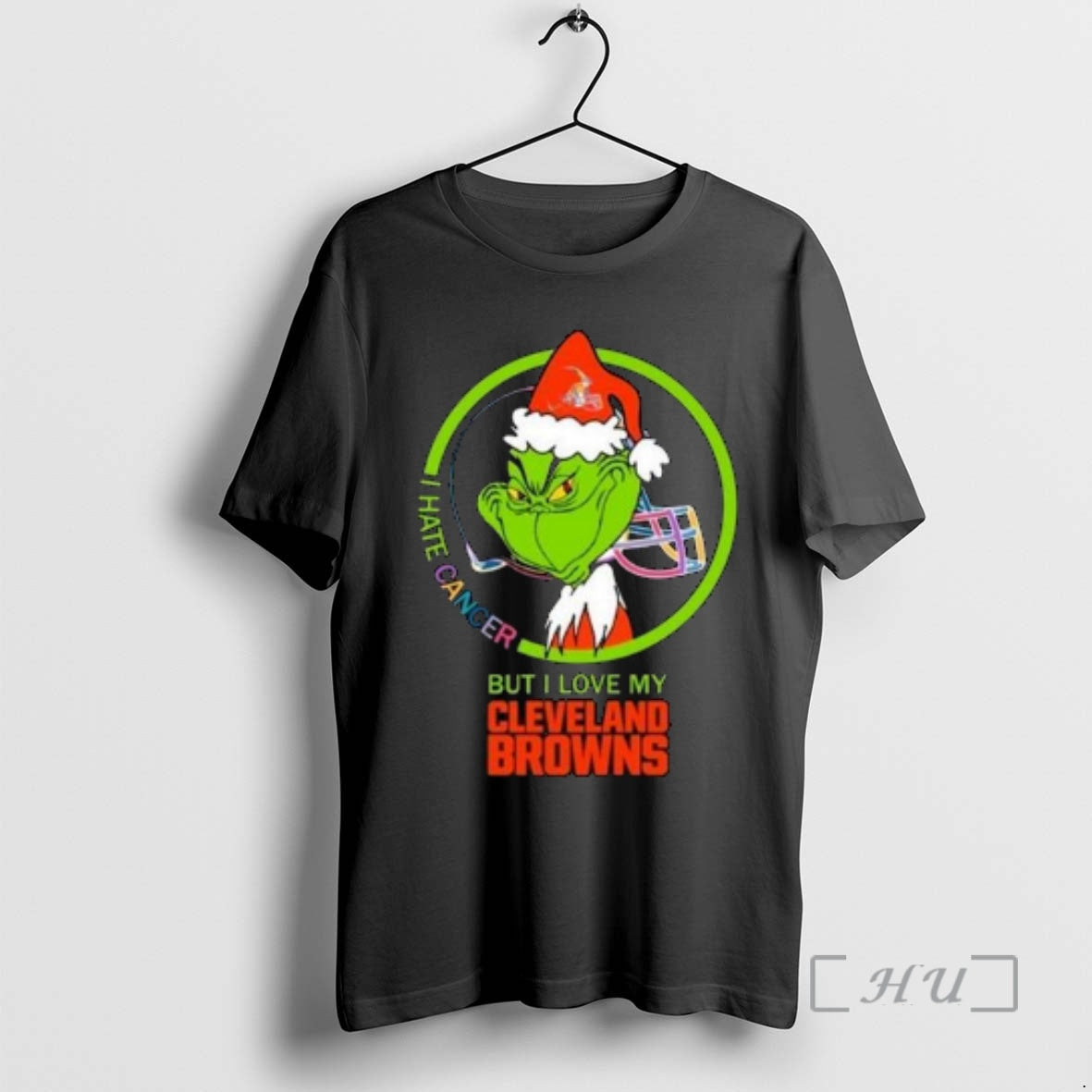 Officials The Grinch I Hate Cancer But I Love My Cleveland Browns Merry Christmas Circle T-Shirts, Hoodie, Sweatshirt