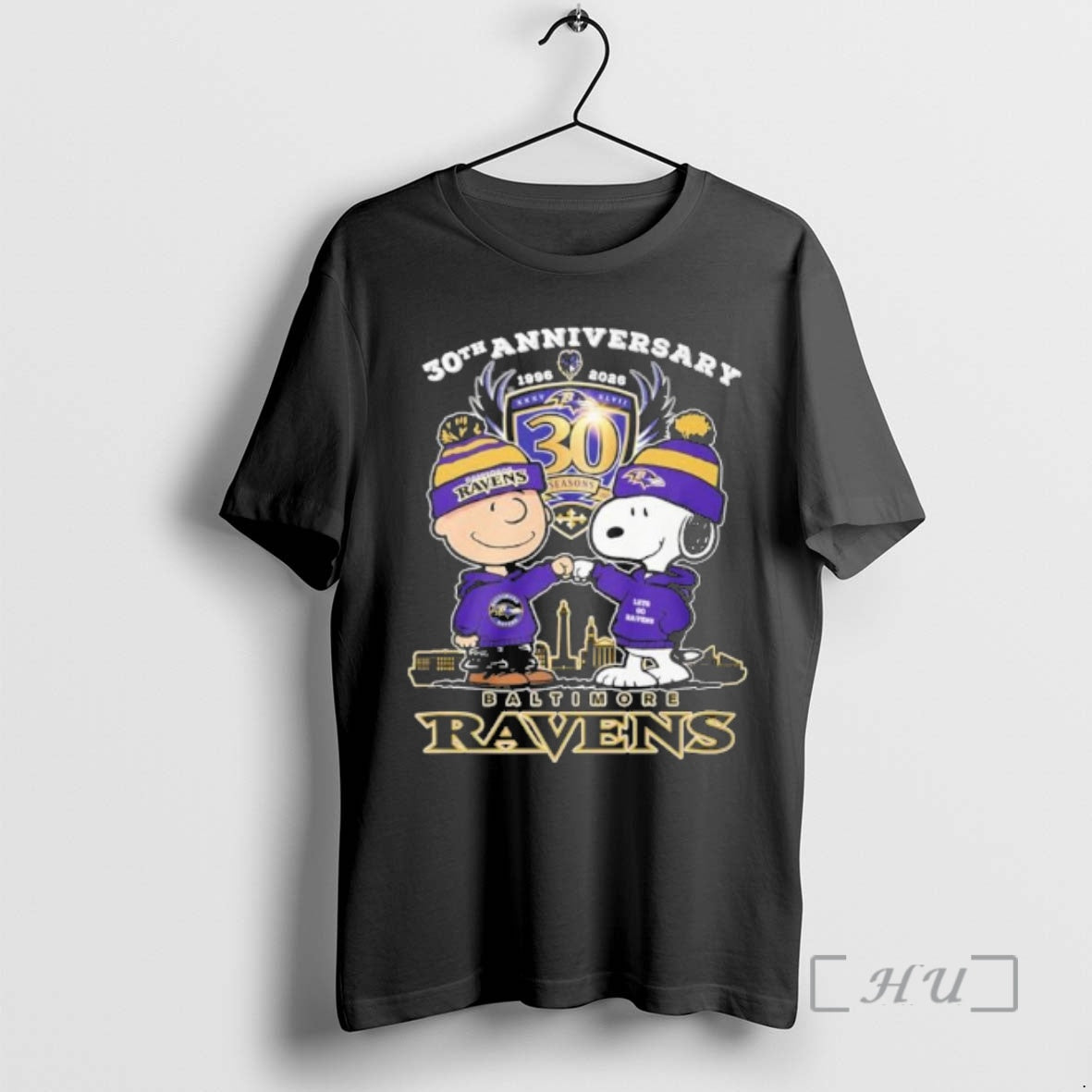 Officials The Peanuts Fist Bump X Baltimore Ravens 30th Anniversary T-Shirts, Hoodie, Sweatshirt | RetroVerseTees.com
