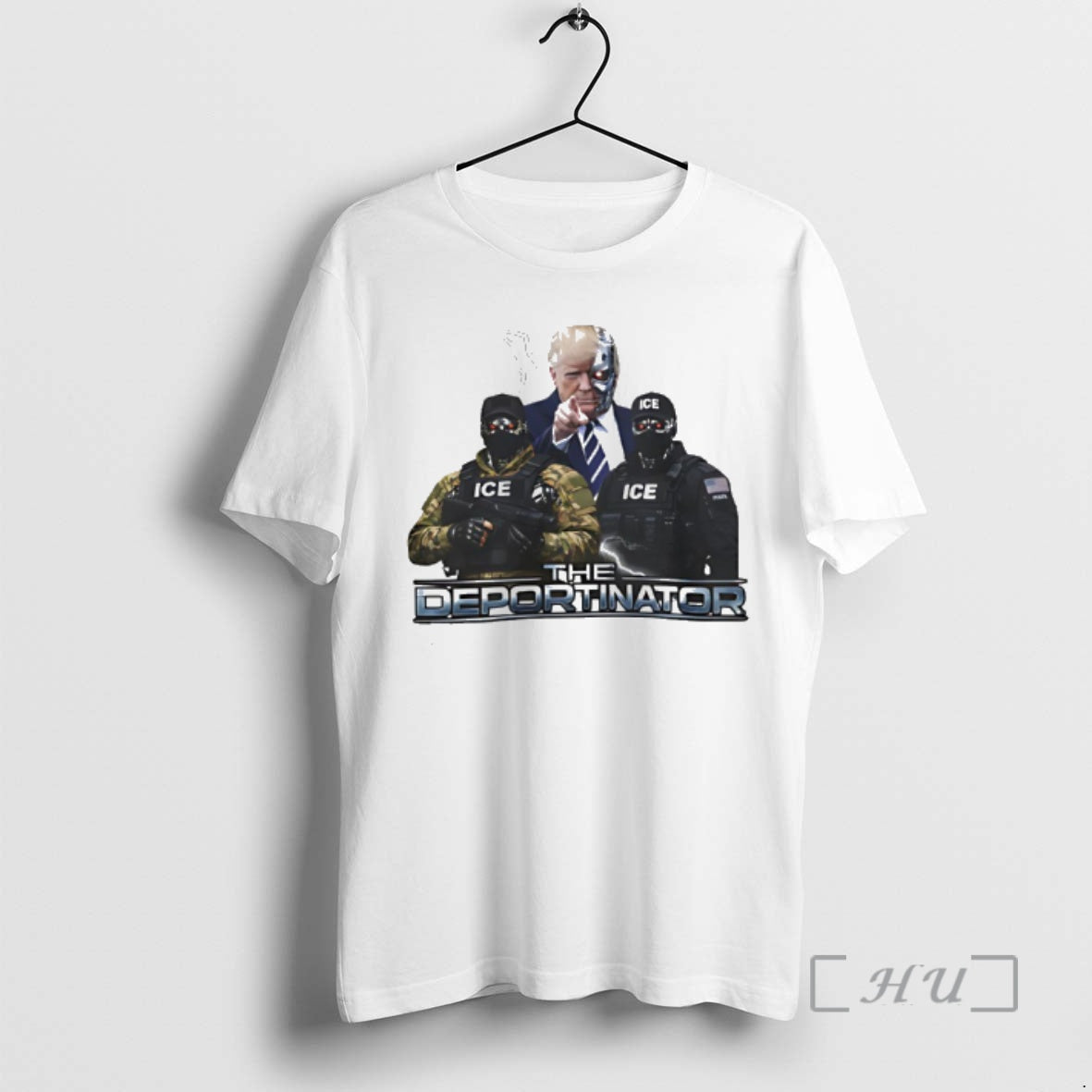 Officials The Deportinator Trump With Ice Police Meme T-Shirts, Hoodie, Sweatshirt | RetroVerseTees.com