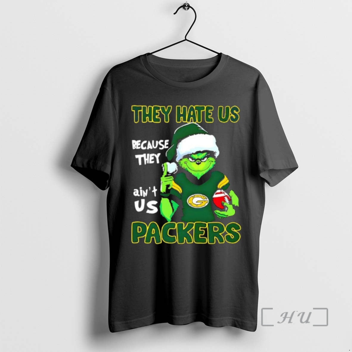 Officials They Hate Us Because They Aint Us Grinch Packers T-Shirts, Hoodie, Sweatshirt | RetroVerseTees.com