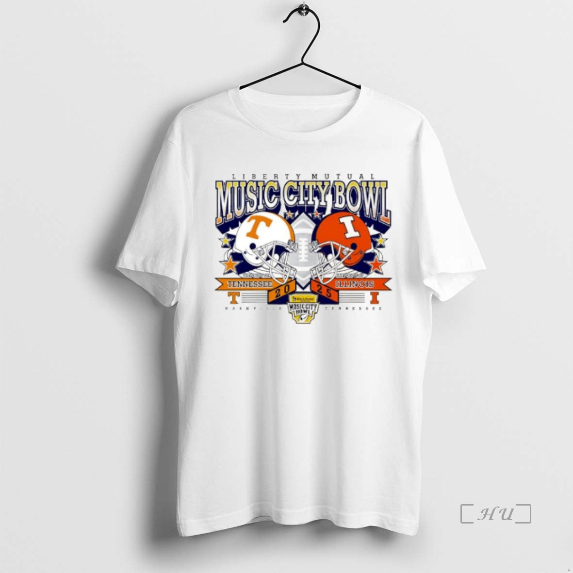 Officials Top Tennessee Volunteers Vs Illinois Fighting Illini Liberty Mutual Music City Bowl 2025 Premium T-Shirts,...