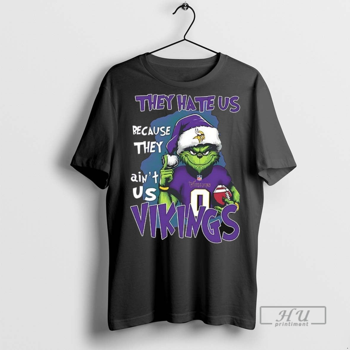 Officials Trending Santa Grinch They Hate Us Because They Aint Us Minnesota Vikings Christmas Ceramic