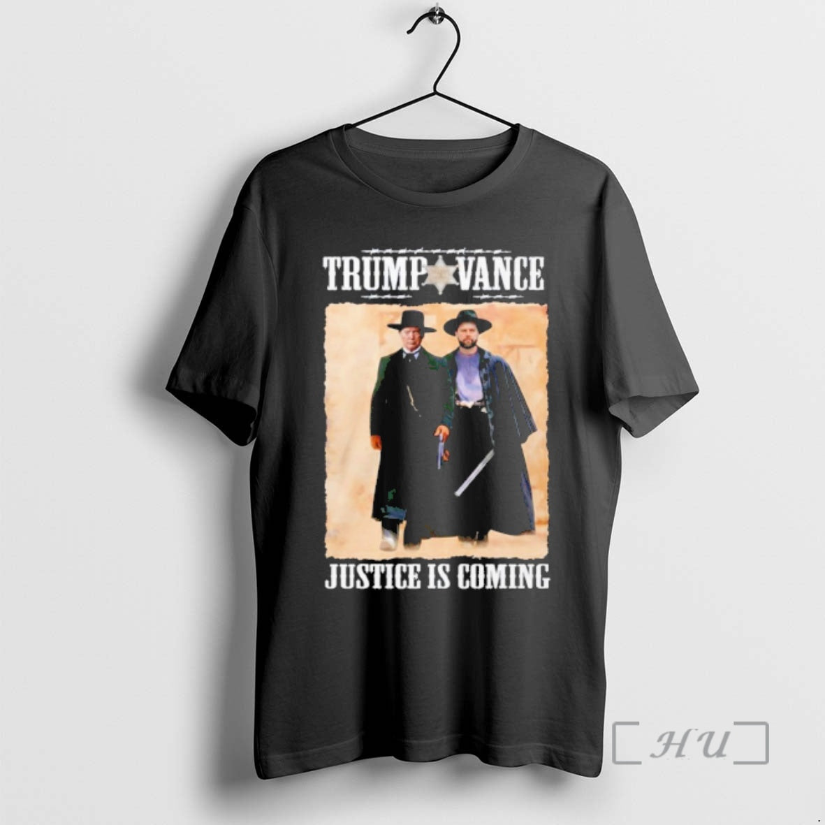 Officials Trump Vance Tombstone Movie Justice Is Coming T-Shirts, Hoodie, Sweatshirt | RetroVerseTees.com
