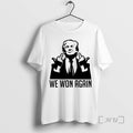 Officials Trump Middle Finger We Won Again T-Shirts, Hoodie, Sweatshirt | RetroVerseTees.com
