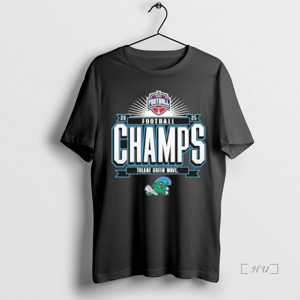 Officials Tulane Green Wave 2025 The American Football Champions Locker Room Premium T Shirts Sweater
