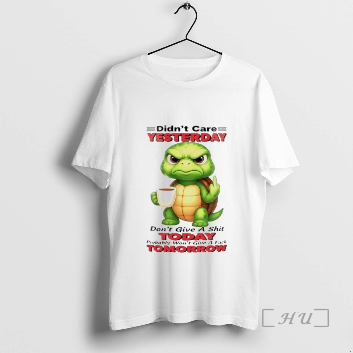 Officials Turtle Didnt Care Yesterday Dont Give A Shit Today T-Shirts, Hoodie, Sweatshirt | RetroVerseTees.com