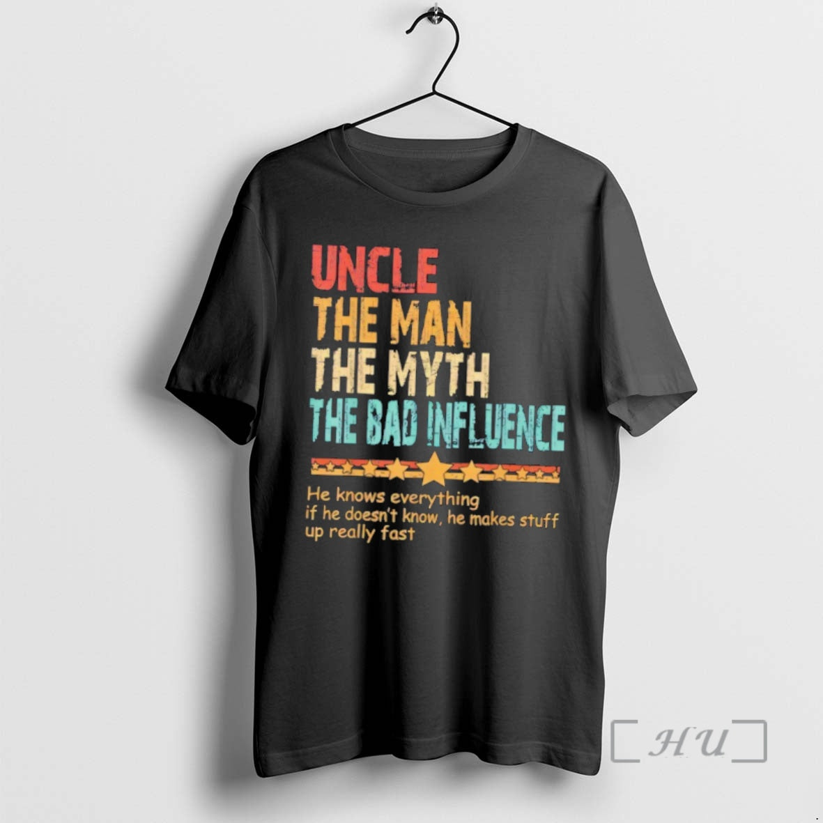Officials Uncle The Man The Myth The Bad Influence Fathers Day Uncle Premium T Shirts Hoodie, Sweatshirt | RetroVerseTees.com