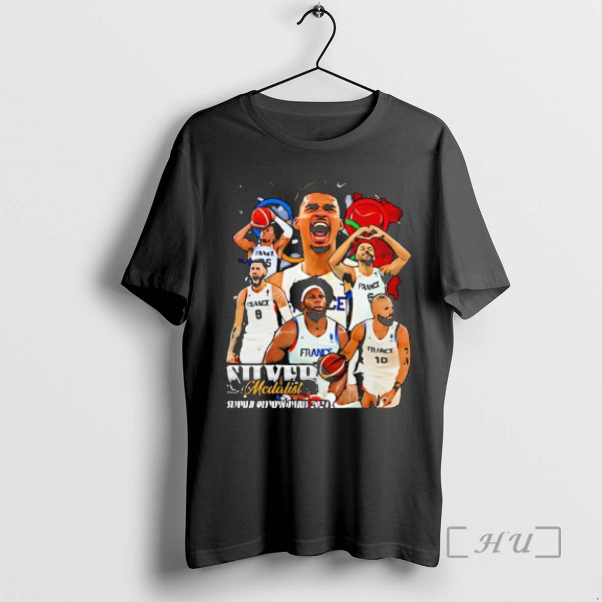 Officials Victor Wembanyama Silver Medalist French National Basketball T-Shirts, Hoodie, Sweatshirt | RetroVerseTees.com
