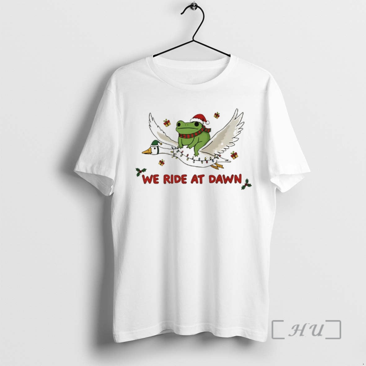 Officials We Ride At Dawn Frog And Goose Christmas T-Shirts, Hoodie, Sweatshirt | RetroVerseTees.com