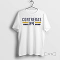 Officials William Contreras 24 Milwaukee Brewers Player Name And Number T-Shirts, Hoodie, Sweatshirt | RetroVerseTees.com