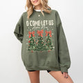 Oh Come Let Us Adore Him Sweatshirt,  Christmas Song Sweatshirt, Christian Christmas Shirt, Religious Christmas Gift Hoodie