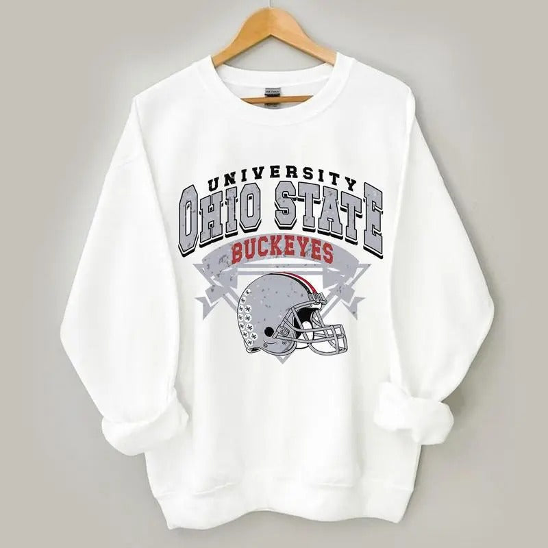 Ohio State Vintage Football Sweatshirt, The Ohio State University Unisex Vintage Sweatshirt T-Shirts, Hoodie