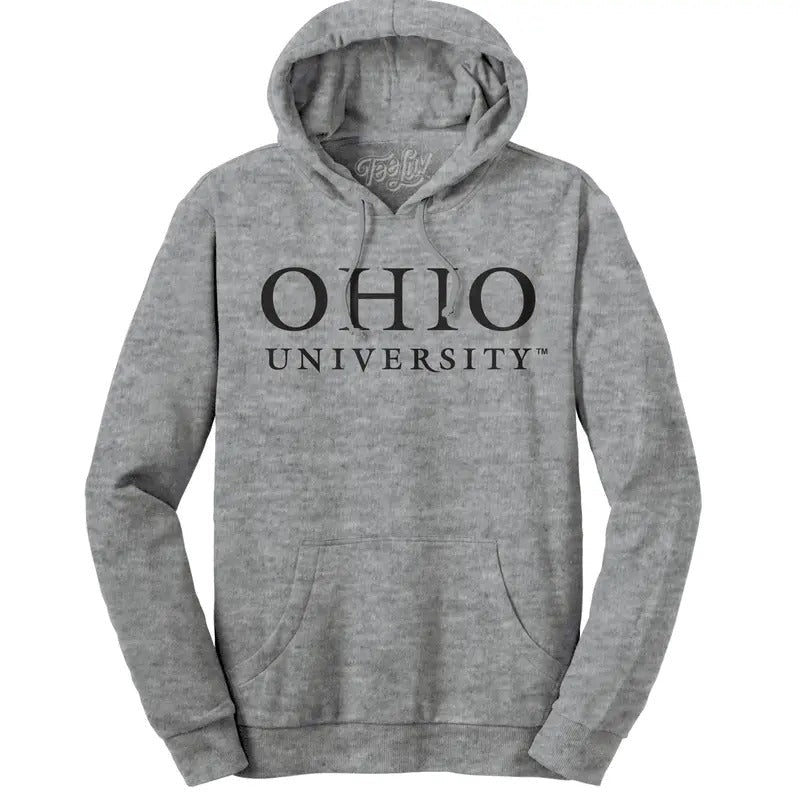 Ohio University Hooded Sweatshirt - Gray T-Shirts, Hoodie | RetroVerseTees.com
