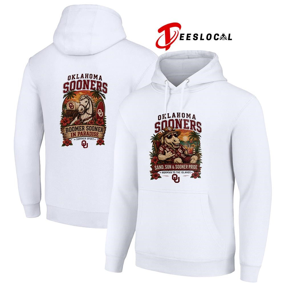 Oklahoma Sooners san and sun norman to the islands tropical paradise shirt