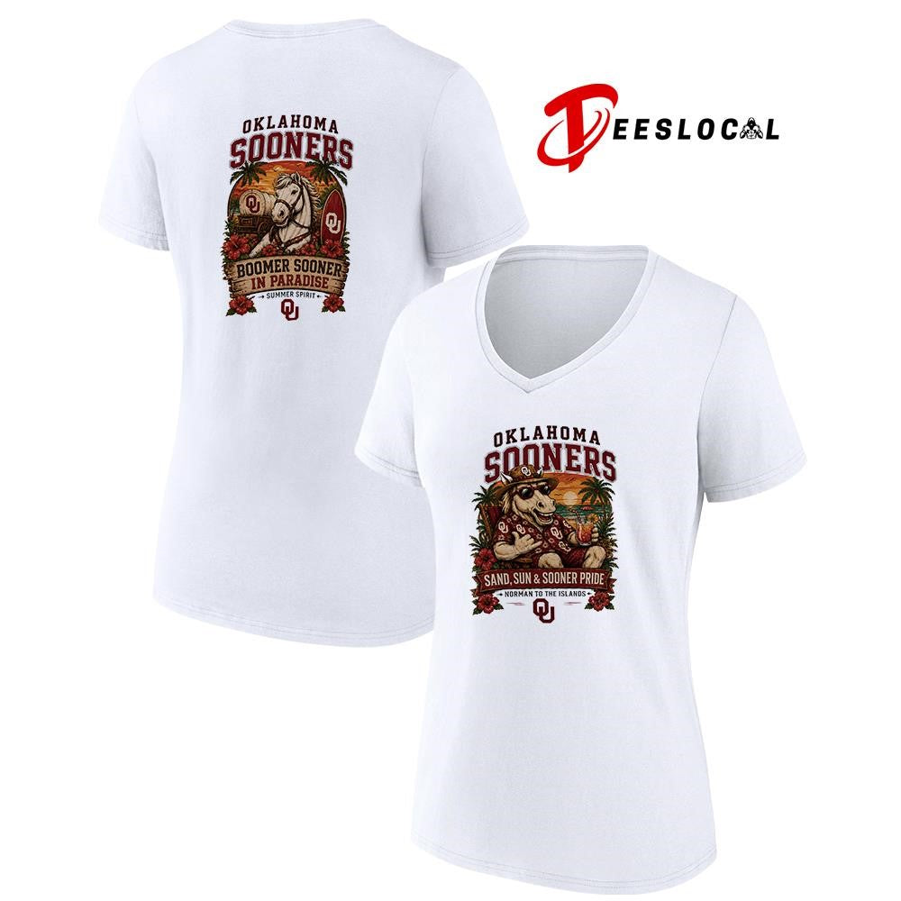 Oklahoma Sooners san and sun norman to the islands tropical paradise shirt