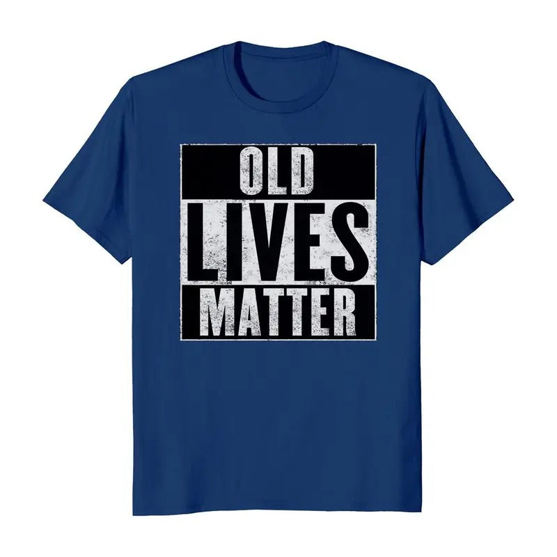 Old Lives Matter Elderly Senior Birthday Gift Men's T-Shirt Casual Crewneck Hoodie, Sweatshirt | RetroVerseTees.com