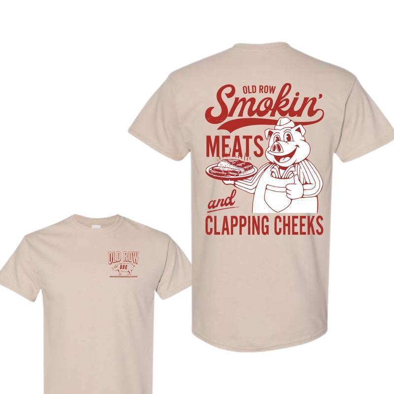 Old Row The Smokin' Meats Graphic 2 Sides T-shirt DRG, Unisex T-shirt For Men, For Women Hoodie, Sweatshirt