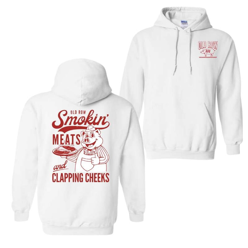Old Row The Smokin' Meats Graphic Hoodie Sweatshirt T-Shirt, For Men And Women, Trendy Shirt | RetroVerseTees.com