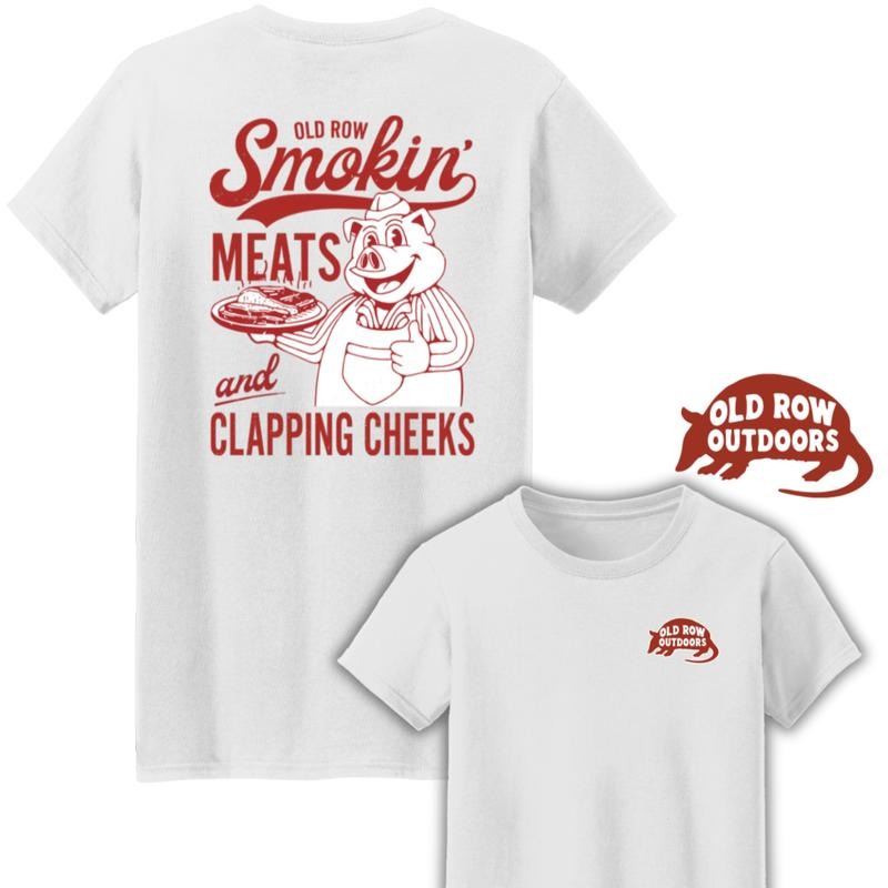 Old Row The Smokin' Meats and Clapping Cheeks Two Sides Cotton Unisex T-Shirt Hoodie, Sweatshirt | RetroVerseTees.com