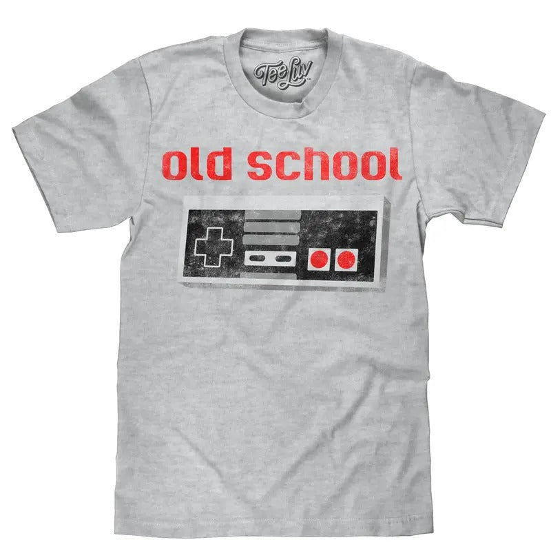 Old School T-Shirt - Gray Hoodie, Sweatshirt | RetroVerseTees.com