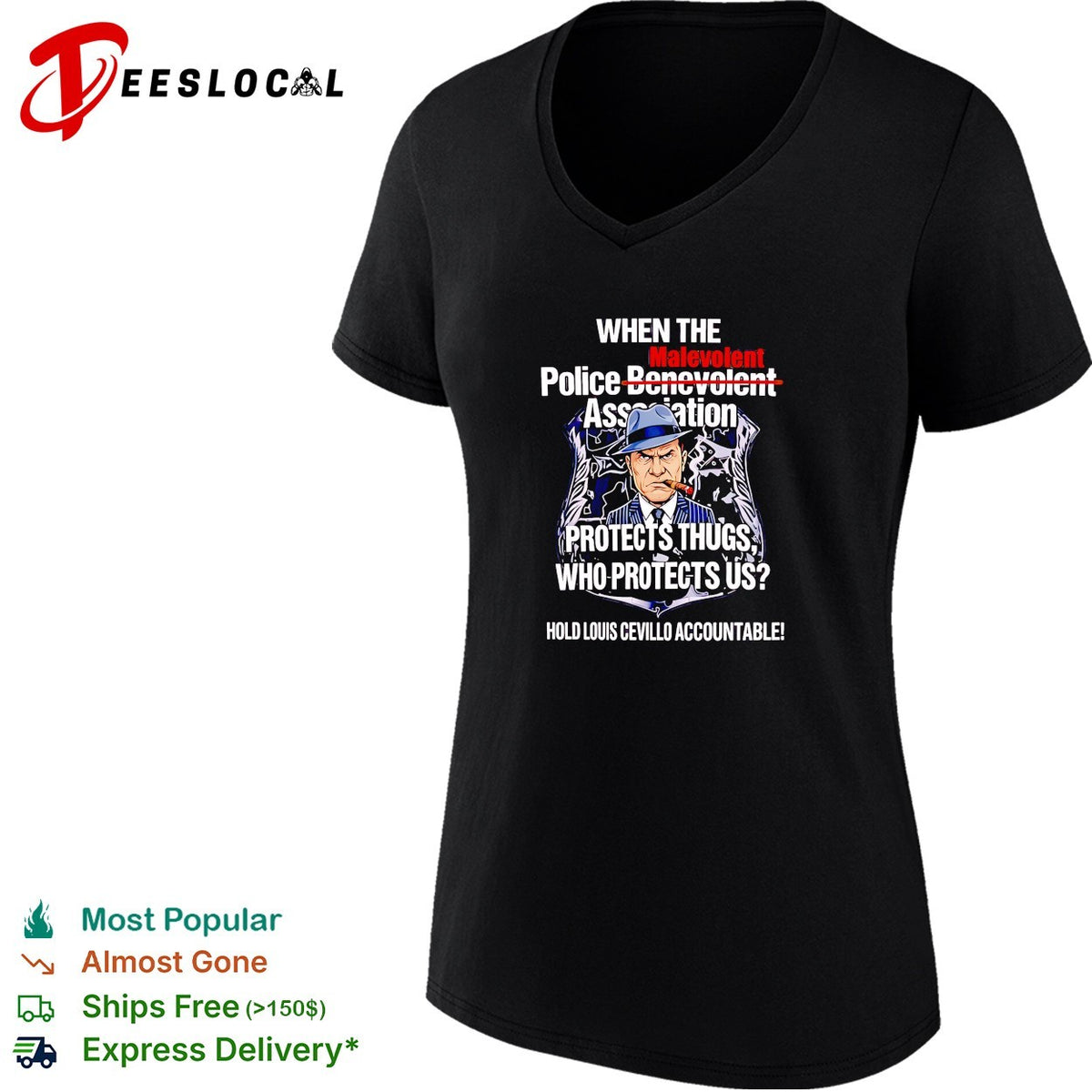 Old man moking cigar when the Malevolent Hold Louis Civello Accountable shirt
