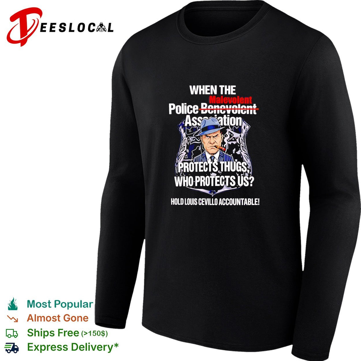 Old man moking cigar when the Malevolent Hold Louis Civello Accountable shirt