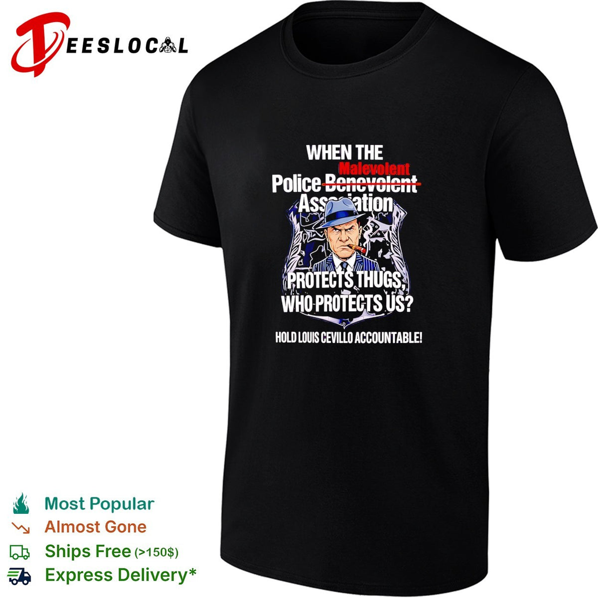 Old man moking cigar when the Malevolent Hold Louis Civello Accountable shirt