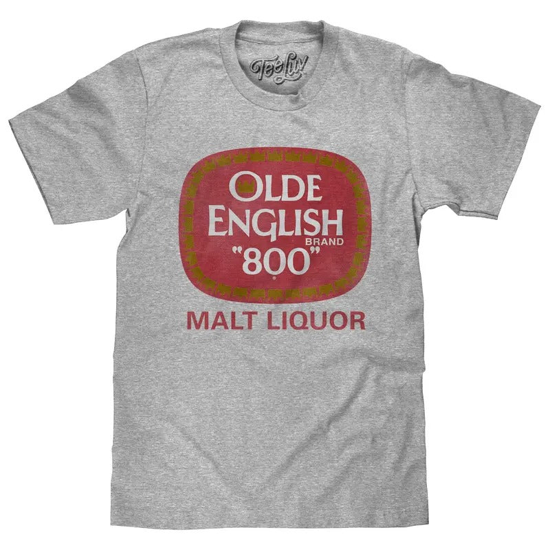 Olde English "800" Logo T-Shirt - Gray Hoodie, Sweatshirt | RetroVerseTees.com