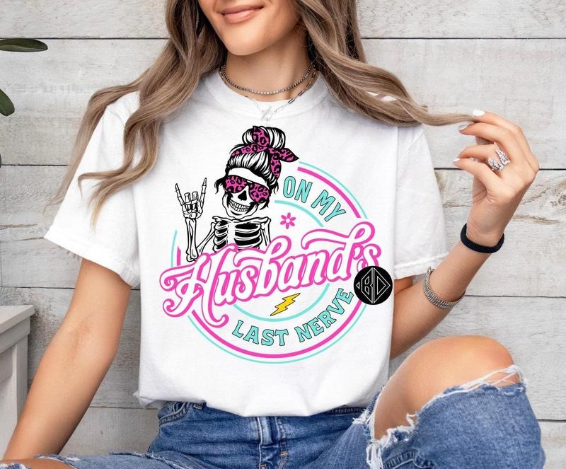 On My Husbands Last Nerve Shirt, Wife Gift For Husband, Wedding Shirt, Valentine's Gift Hoodie, Sweatshirt