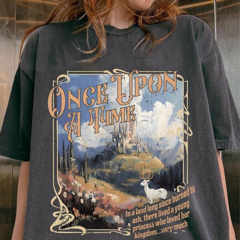 Once Upon A Time Shirt, Comfort Color T-Shirt, Throne Of Glass Shirt, Aelin Galathynius, Fantasy Book Lover Gift, Booktok...