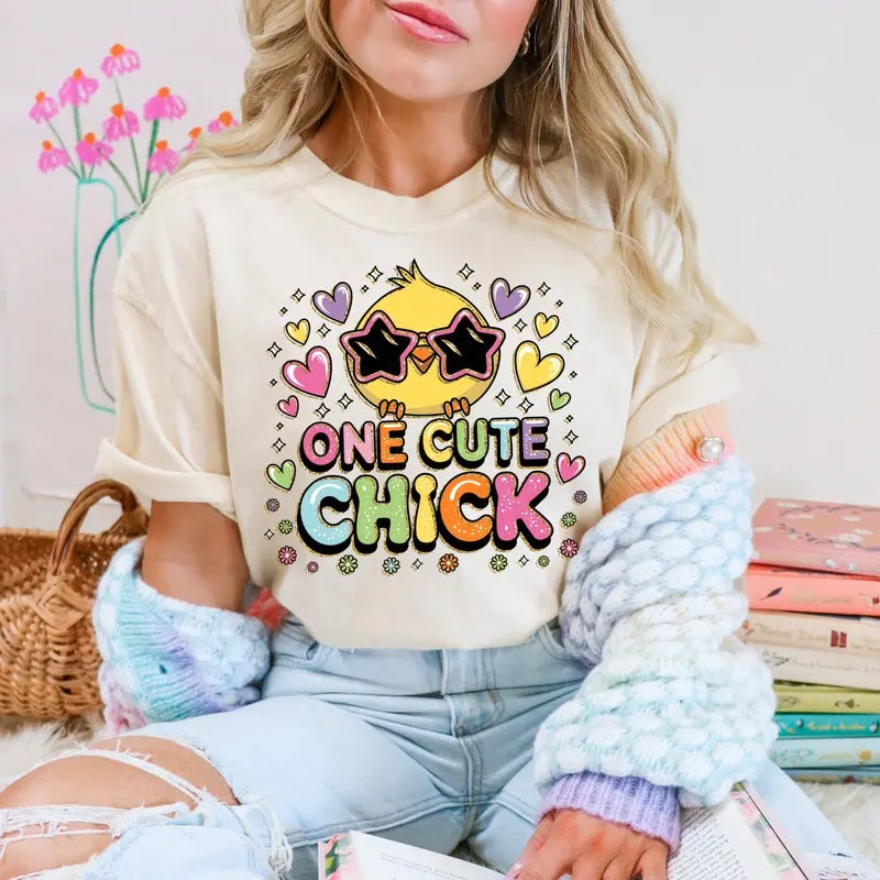 One Cute Chick DTF Transfers - THIS IS NOT A SHIRT Hoodie, Sweatshirt | RetroVerseTees.com