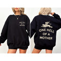 One Hell Of A Mother, Tattoo, Mother's Day, Mama Sweatshirt, Women's Crew Neck, Crewneck T-Shirts, Hoodie