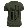 One Nation Under God American Vertical Flag Patriotic T-Shirt Casual Classic Hoodie, Sweatshirt | RetroVerseTees.com