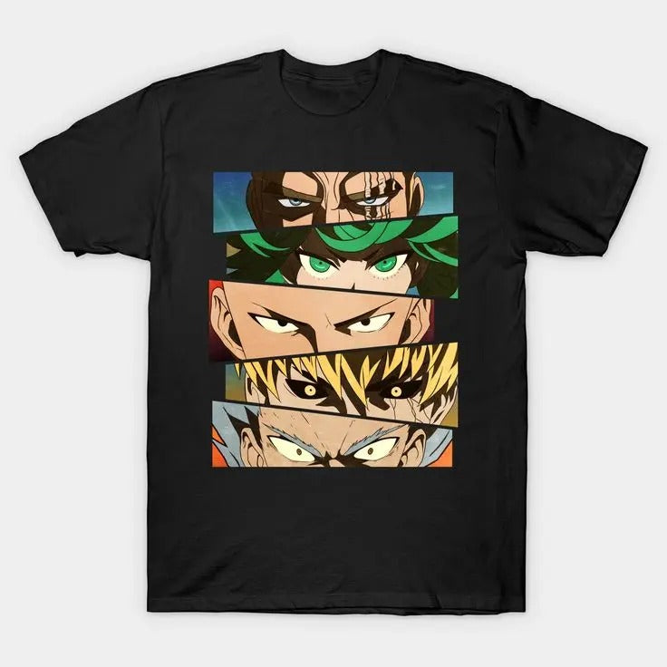One Punch Man Eyes Character T-shirt , Japanese Anime Tees Unisex Tshirt T-Shirt Tee ALL SIZES Hoodie, Sweatshirt