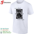 One foot in a fairytale the other in the abyss hypnotic spiral eyes face shirt
