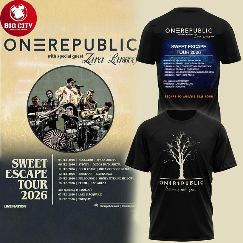 OneRepublic Sweet Escape Tour Celebration 2026 Two Sided Shirt