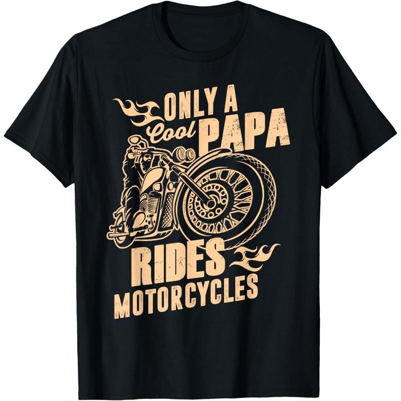 Only Cool Papa Rides Motorcycles T-Shirt Funny TNF'WB shield Day T-Shirt Hoodie, Sweatshirt | RetroVerseTees.com