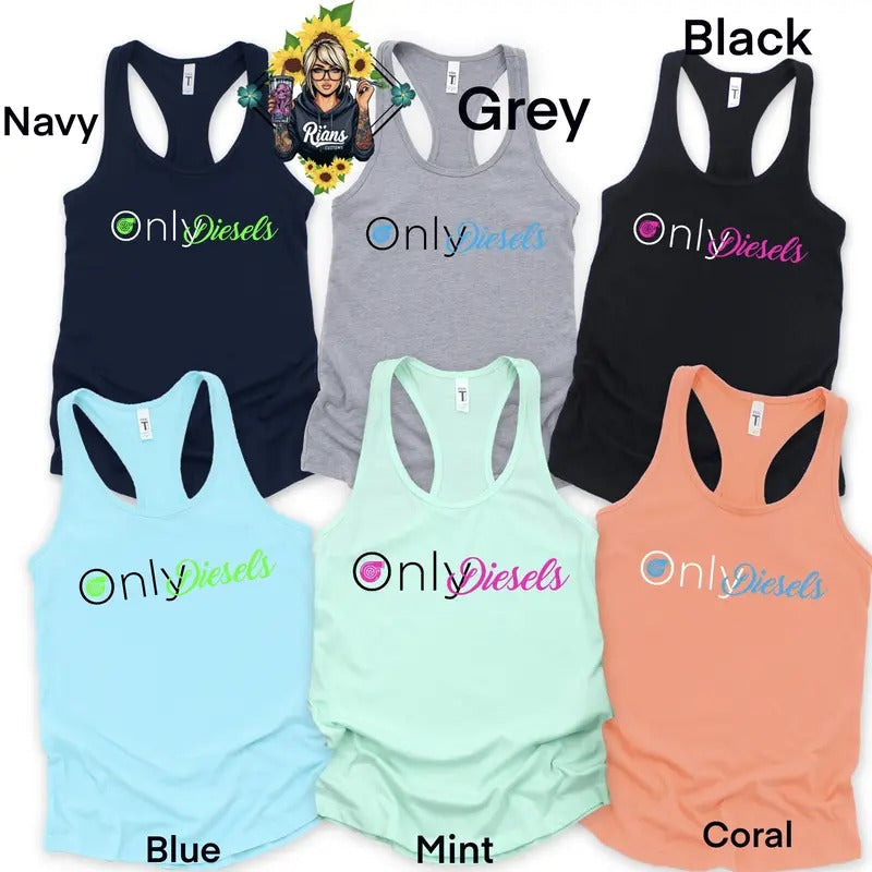 Only Diesels Women's Razorback Tank Top Casual Womenswear Comfort T-Shirts, Hoodie, Sweatshirt | RetroVerseTees.com